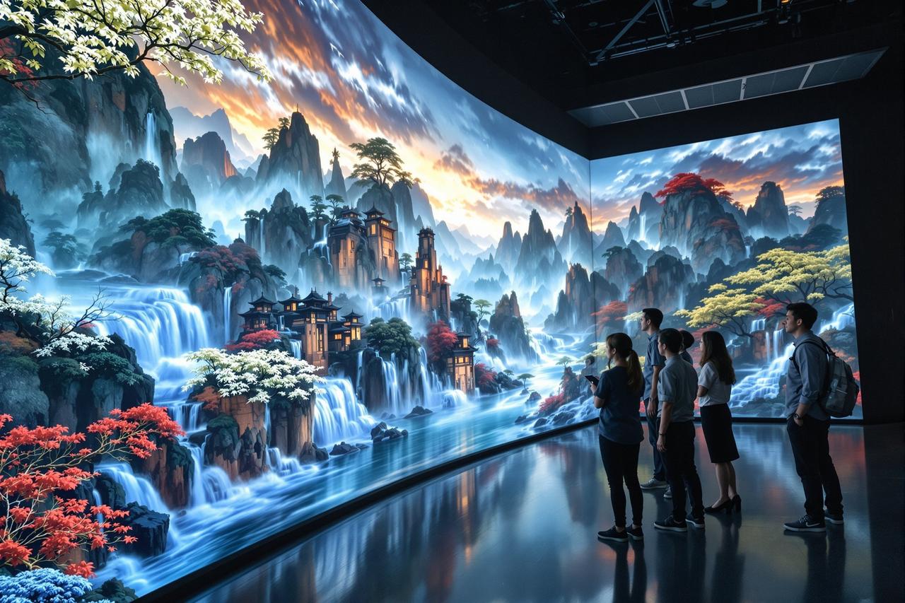 综合影院携手故宫博物院打造《千里江山图》数字影像展,引领文化科技融合新方向新闻配图